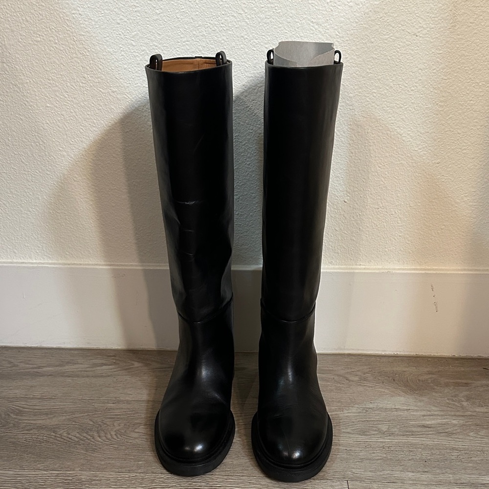 COS Black Leather Riding Boots